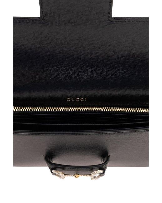 Gucci Black Horsebit 1955 Mini Handbag