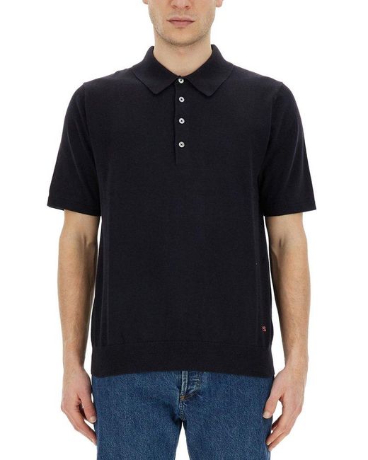PS by Paul Smith Black Regular Fit Polo Shirt for men