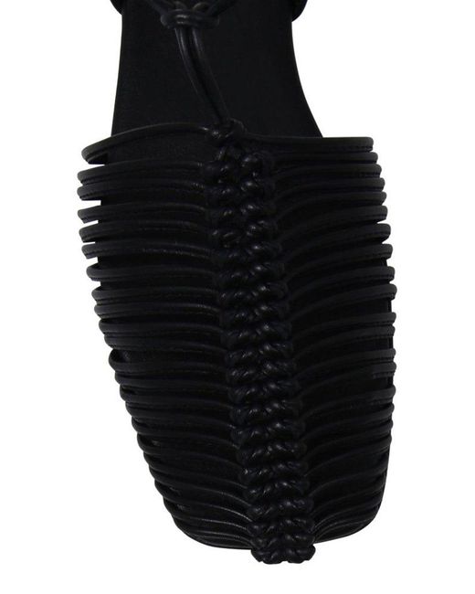 Hereu Black Calm Ankle Strap Sandals