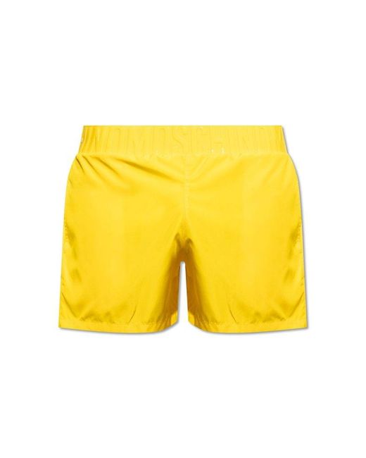 Moschino Yellow Swimming Shorts for men