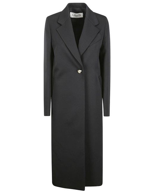Lanvin Black Single Breasted Long Coat