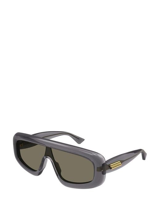 Bottega Veneta Gray Irregular Frame Sunglasses