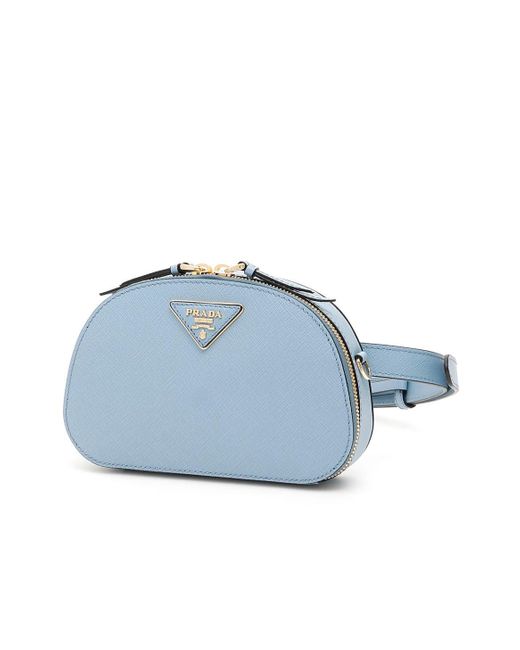 Prada Blue Odette Saffiano Leather Bag