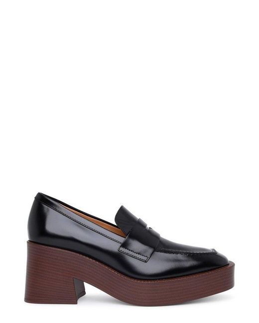 tod's heeled loafers