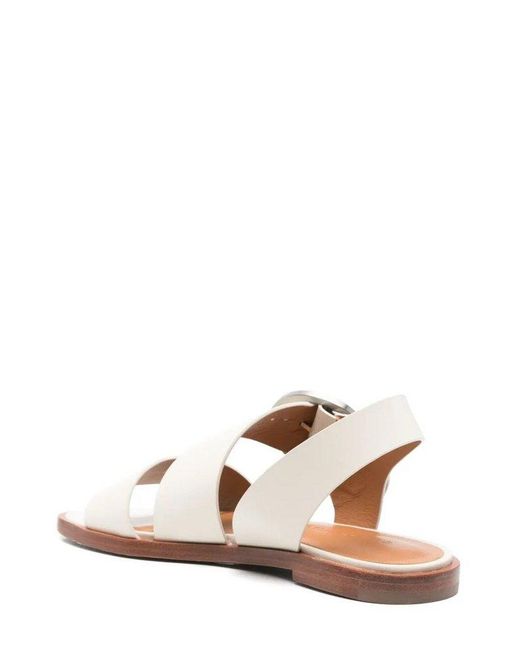 Robert Clergerie White Buckle Strap Sandals