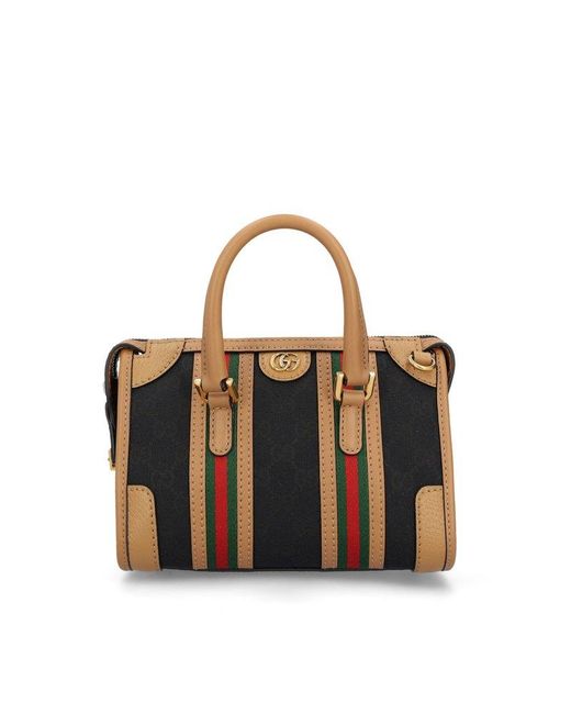 Gucci Black GG Logo Plaque Mini Top Handle Bag