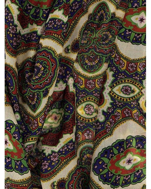 Etro Multicolor Medaglioni Scarves, Foulards