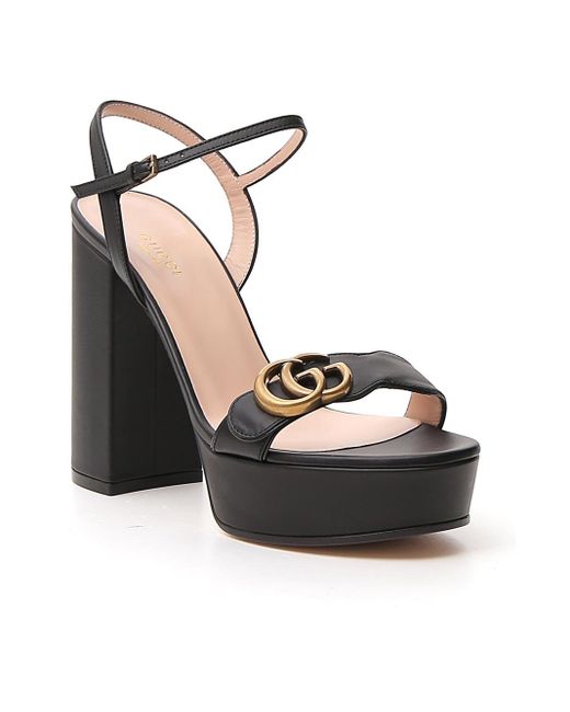 gucci black platform sandals