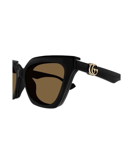 Gucci Brown Cat-eye Frame Clip-on Sunglasses