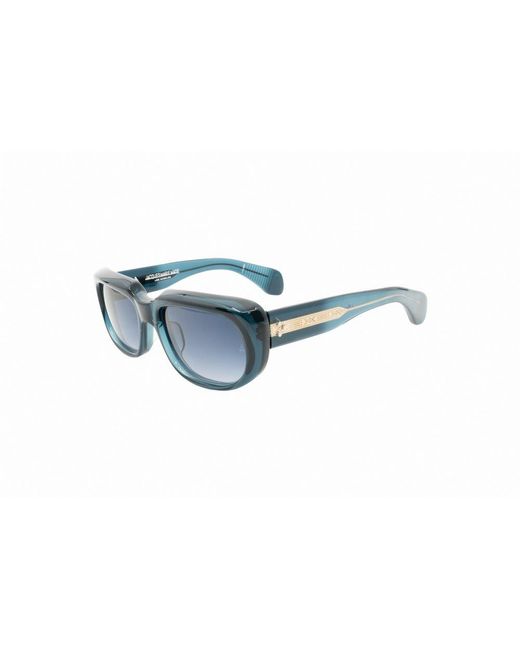 Jacques Marie Mage Blue Rectangular Frame Sunglasses
