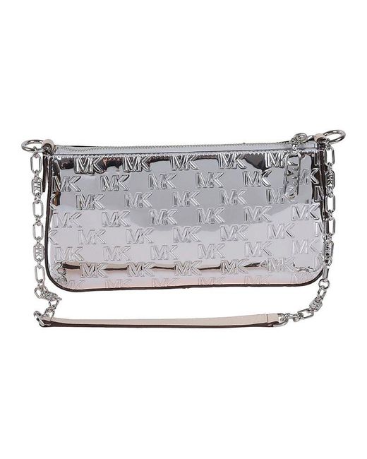 Michael Kors SMLS316-0001 Penelope Medium Women's Clutch Bag - Silver