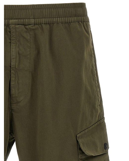 Stone Island Green Logo Badge Bermuda Shorts for men