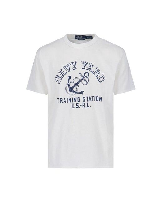 Polo Ralph Lauren White Printed T-shirt for men