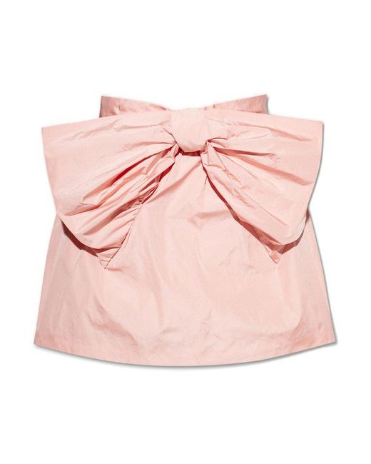 RED Valentino Red Bow Zipped Skirt in Pink | Lyst