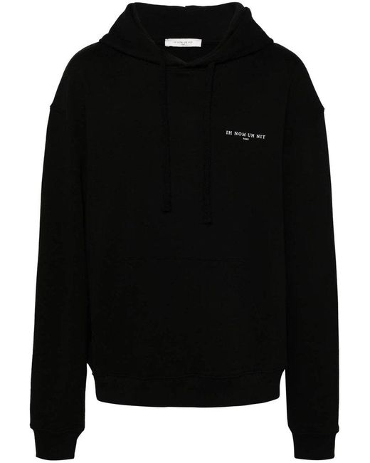 Ih Nom Uh Nit Black Graphic Hoodie Sweater for men