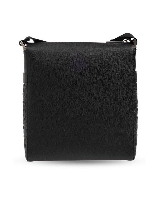 Ferragamo Black Shoulder Bag With Monogram, for men