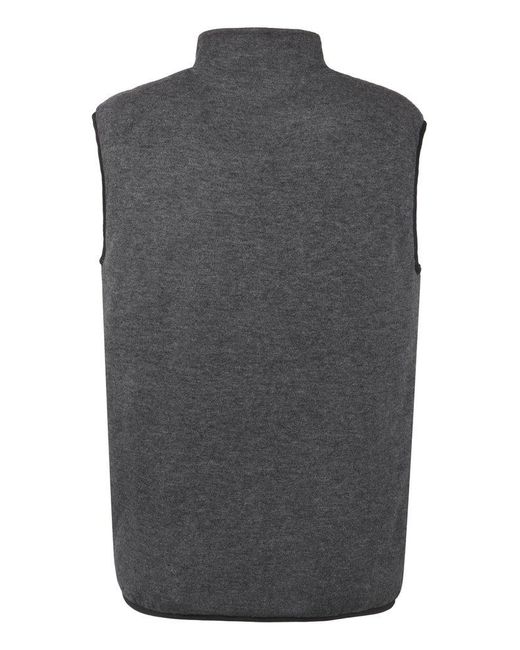 Aspesi Black Zip Up Sleeveless Vest for men