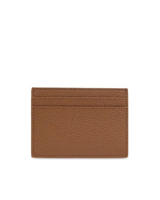Saint Laurent Brown Leather Card Case for men