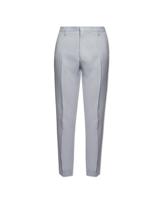 Paul Smith Gray Linen Pleat-front Trousers, for men