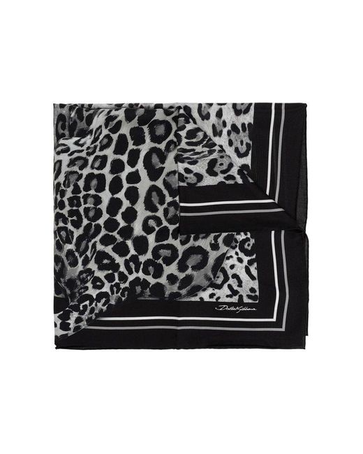 Dolce & Gabbana Black Silk Scarf