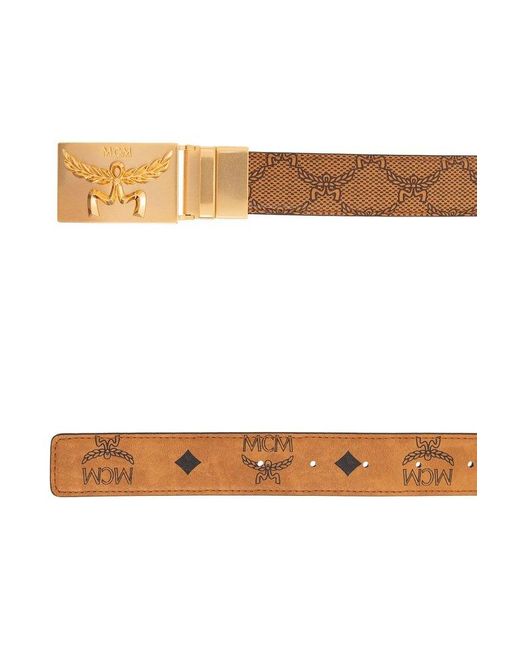 MCM himmel Reversible Belt in White Lyst UK