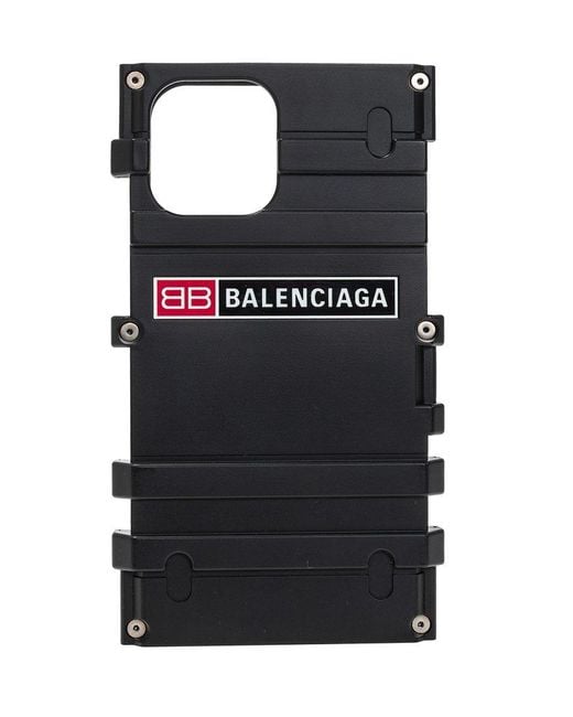 Balenciaga Black Logo Print Toolbox Iphone 12 Phone Case for men