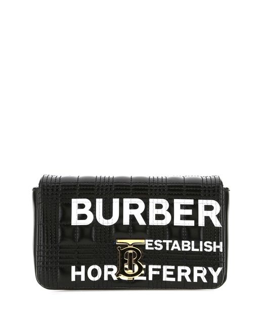 Burberry Black Horseferry Print Quilted Lola Bum Bag