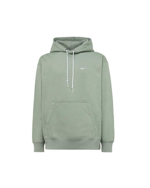 Nike Green Solo Swoosh Fleece Pullover Hoodie for men