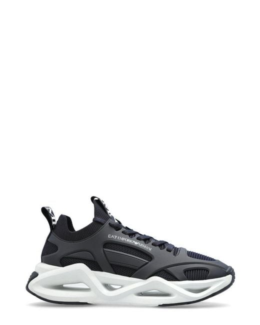 EA7 Black Dynamic Mesh Sneakers for men