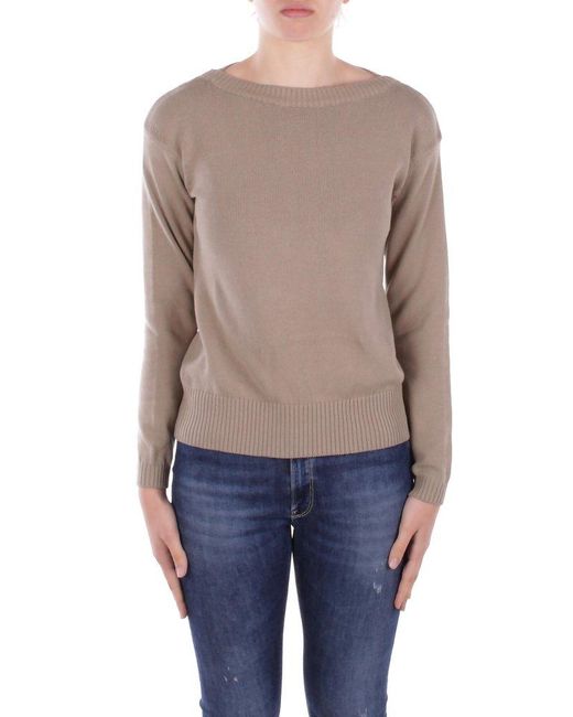 Max Mara Blue Sweaters Sand