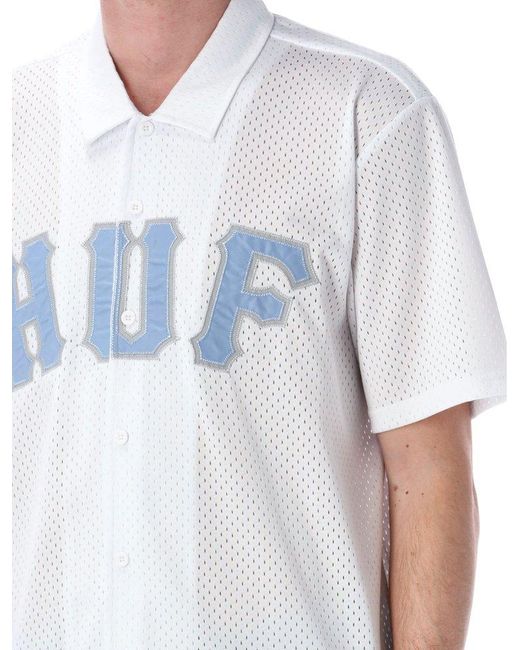 Huf Blue Arch Mesh Button-Up Shirt for men