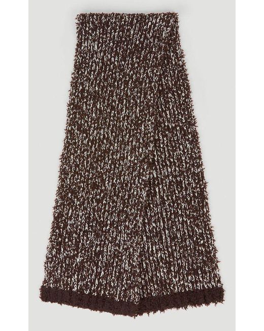 Acne Black All-over Tufted Motif Knitted Scarf for men