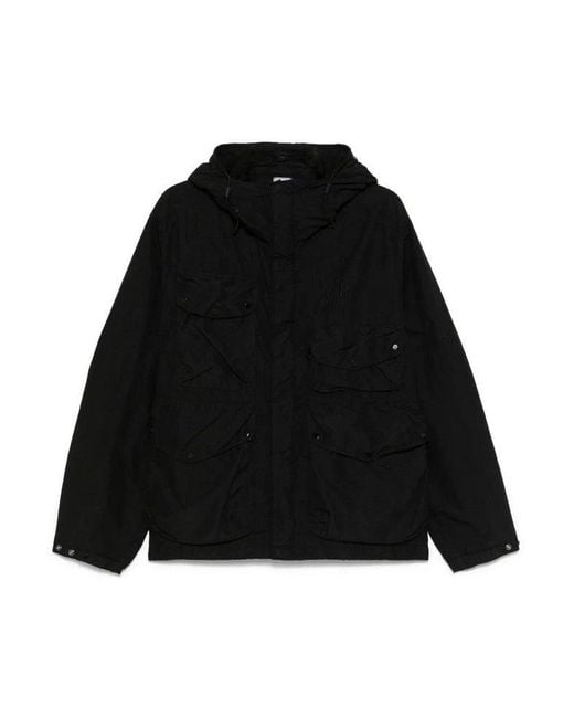 C P Company Black Goggle Hooded Jacket for men