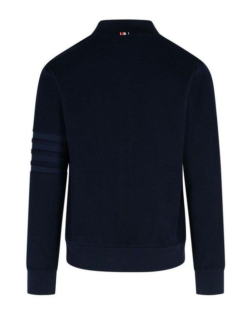 Thom Browne Blue Loopback 4-Bar Jacket for men