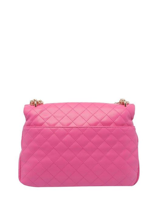 Liu Jo Pink Chain Link Foldover Crossbody Bag