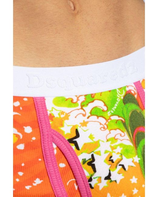 DSquared² Multicolor Pattern-printed Ribbed Boxers for men