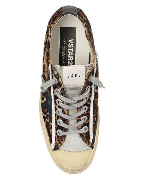 スニーカー Golden  Deluxe Brand White Leather V-Star 2 Sneakers Golden Goose - V-Star 2 Distressed Leather Sneakers - White