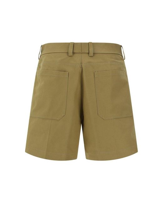 Jil Sander Green Bermuda Shorts for men