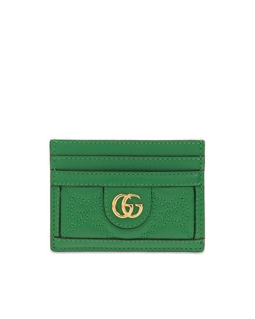 Gucci Green Leather Card Case