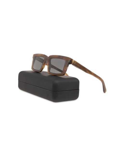 Mykita Brown Rectangle Frame Sunglasses