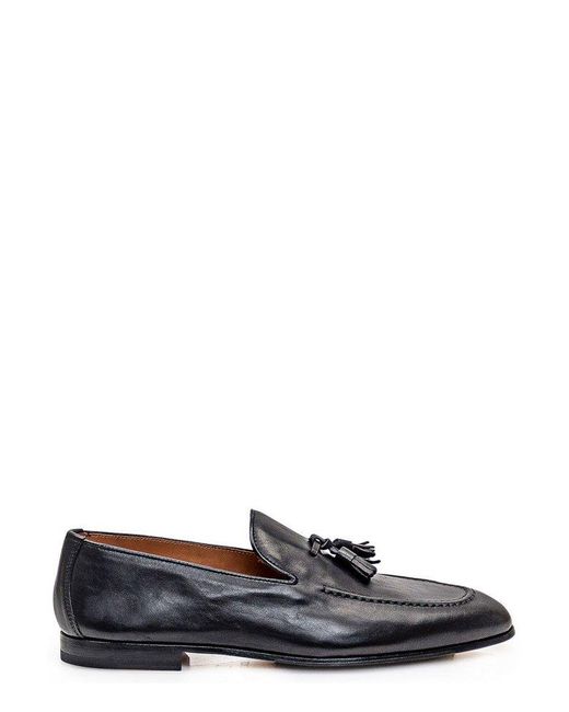 Doucal's Black Slip-On Loafers for men