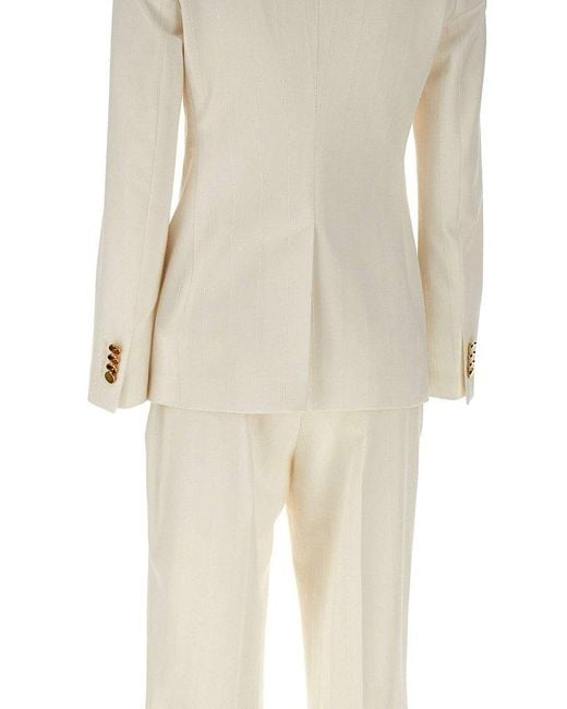 Tagliatore White Double-Breasted Tailored Suit