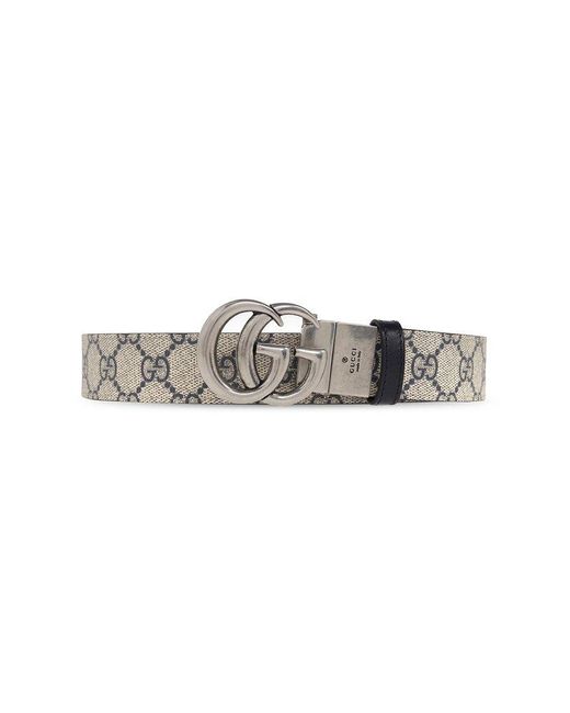 Gucci Monogram Belt in Natural for Men