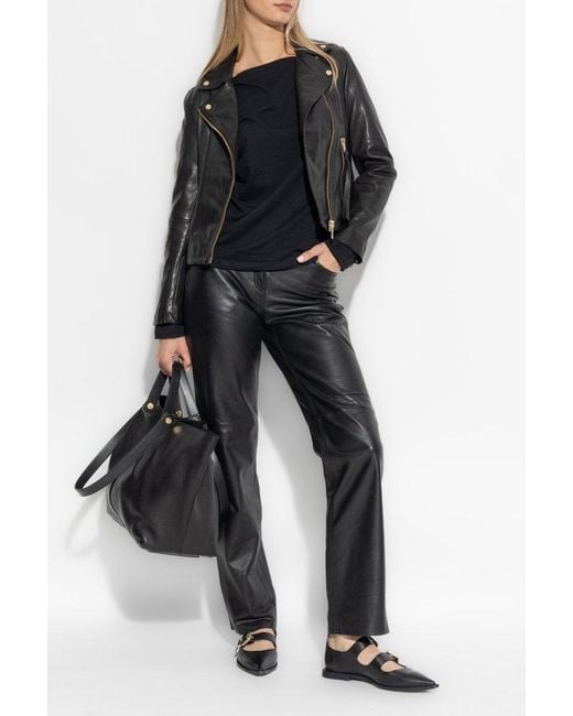 AllSaints Black Leather Jacket Dalby