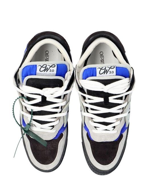 Off-White c/o Virgil Abloh Blue Floating Arrow 3.0 Suede Sneakers for men