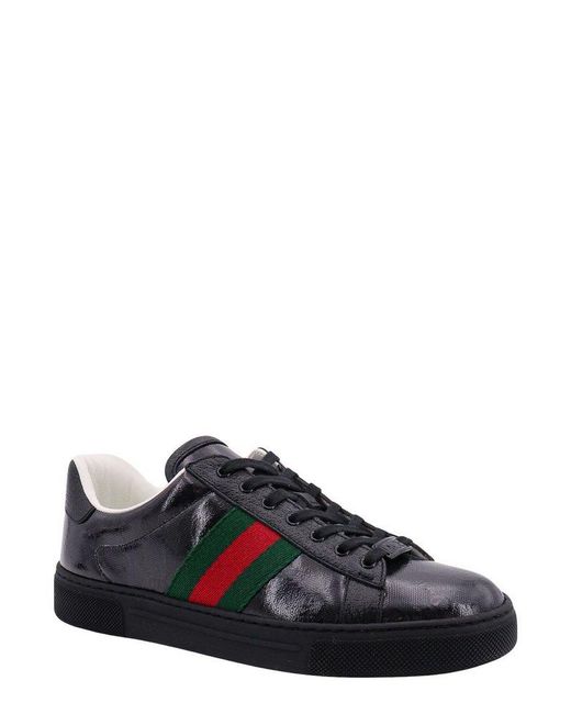 Gucci Black Crystal Ace Trainers for men