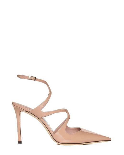 Jimmy Choo Azia 95 Pointed-toe Pumps in Pink | Lyst