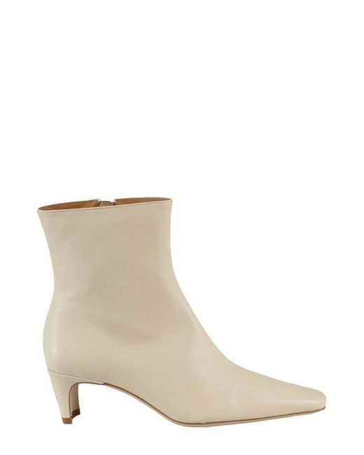 Staud Brown Wally Pointed Toe Ankle Boots