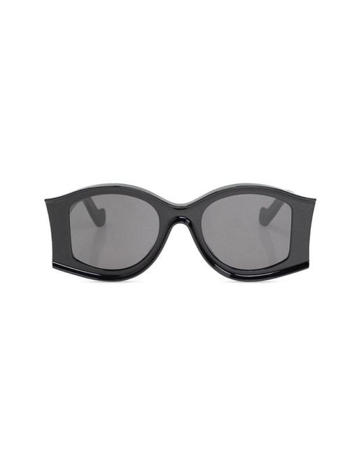 Loewe Paula Rectangular Frame Sunglasses in Gray | Lyst