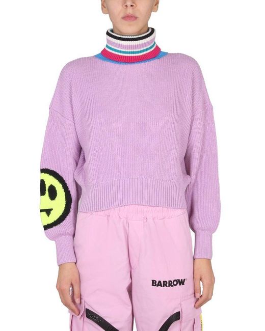Barrow Pink High-neck Knitted Jumper